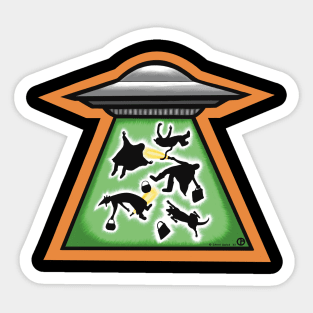 Trick or Treat UFO Sticker